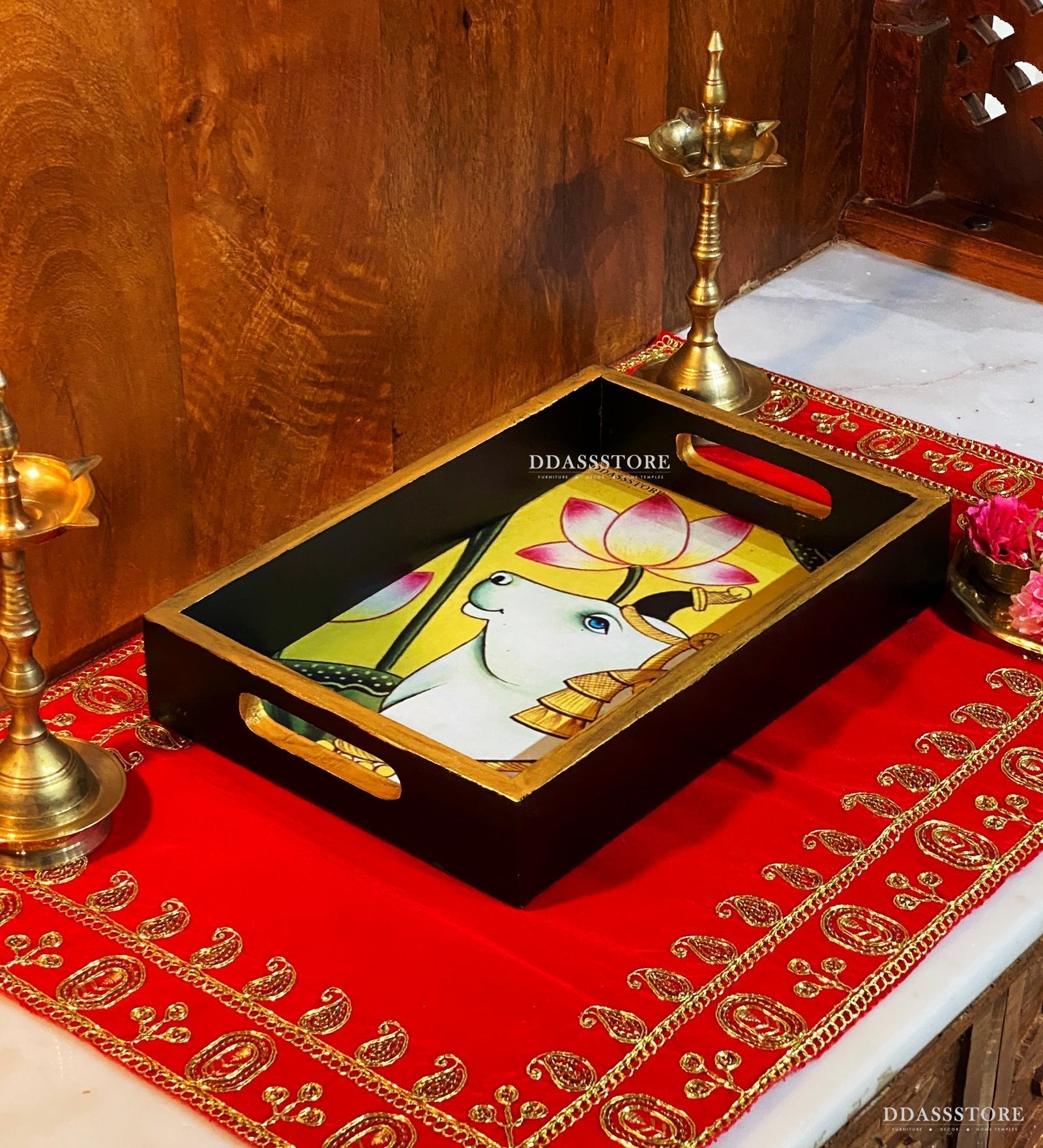 Wooden Puja Tray D DASS Store wooden-puja-tray-d-dass-store