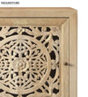 Distressed Green Solid wood HandCarved Bedside Table for Bed - D'DASS Store