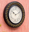 12" Decorative Ethnic Antique Wooden Wall Clock for Home | Navratri Gift - D'DASS Store
