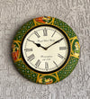 12" Decorative Ethnic Antique Handpainted Wall Clock for Home | House Warming Gift