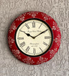 12" Decorative Ethnic Antique Handpainted Wall Clock for Home | House Warming Gift