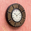 12" Decorative Ethnic Floral Brass Wall Clock for Home | Half Saree Ceremony Gift