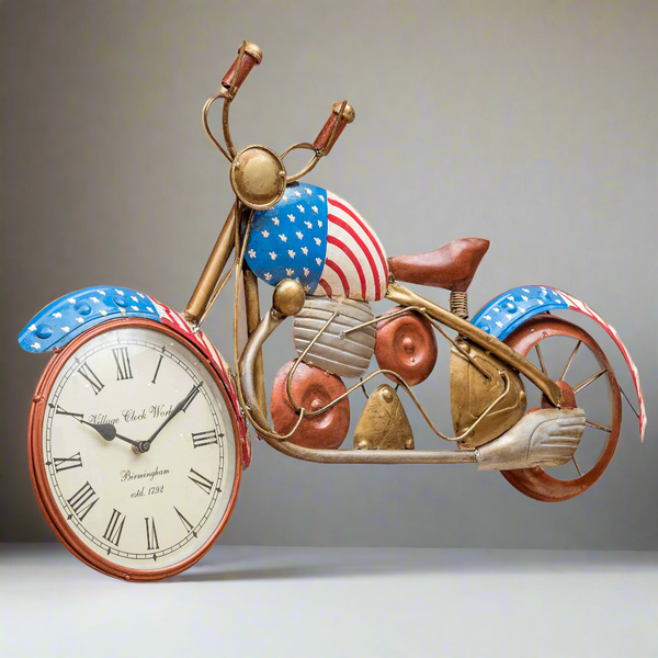 Indian Bike Iron Wall Clock for Home & Office - D'DASS Store