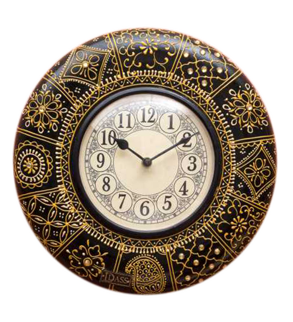 12" Decorative Ethnic Antique Hand painted Wall Clock for Home | House Warming Gift - D'DASS Store