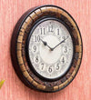 12" Decorative Ethnic Antique Wooden Wall Clock for Home | Ganesh Chaturthi Gift - D'DASS Store