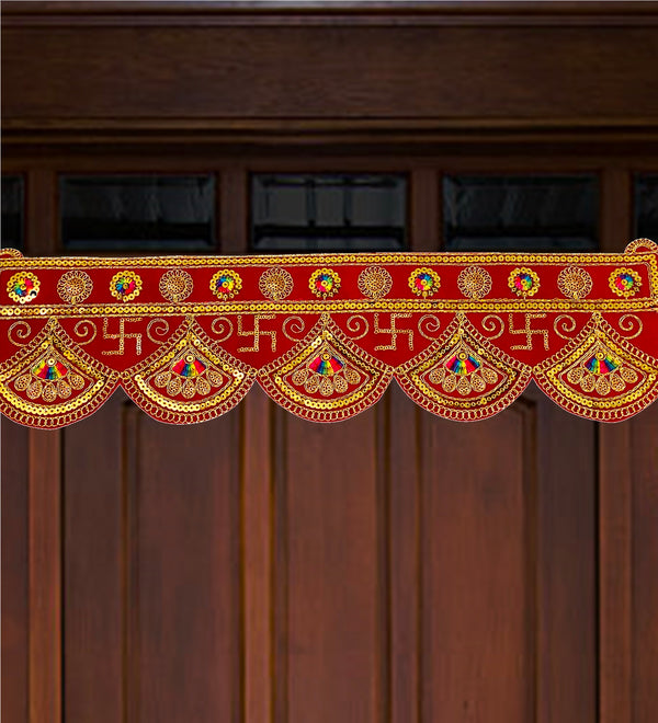 18" Handmade Bandarwal Torans for Entrance Door | Temple Decoration Items