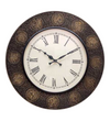 18" Decorative Ethnic Antique Brass Wall Clock for Home | Anniversary gift - D'DASS Store