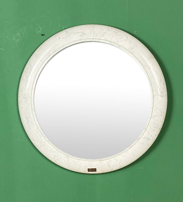 24 Inch Multicolour Handpainted Wooden Decorative Wall Mirror