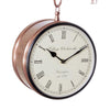 8" Copper Finish Iron Station Platform Wall Clock for Wall | Double Sided Clock - D'DASS Store