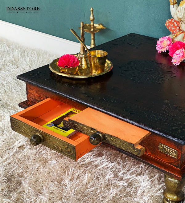 Pooja Chowki & Bajot For Home & Office | DDASSBJT131_C - D'DASS Store