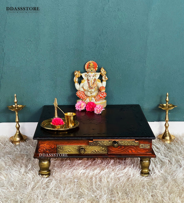 Pooja Chowki & Bajot For Home & Office | DDASSBJT131_C - D'DASS Store