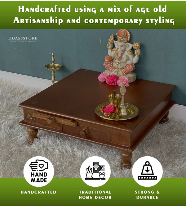 Pooja Chowki & Bajot For Home & Office | DDASSBJT131_HP - D'DASS Store