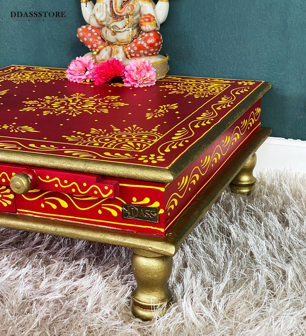 Pooja Chowki & Bajot For Home & Office | DDASSBJT131_RR - D'DASS Store