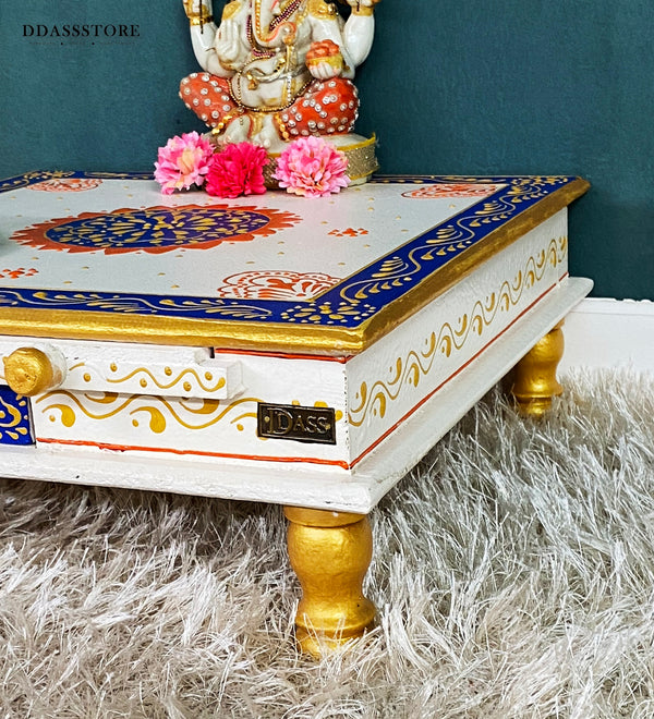 Pooja Chowki & Bajot For Home & Office | DDASSBJT131_WB - D'DASS Store