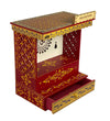 RED Hand Painted Wooden LED Pooja Mandir - D'DASS Store