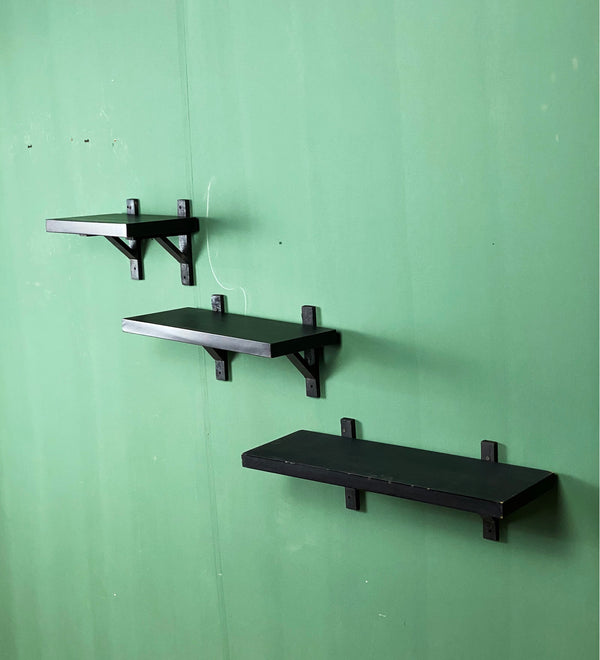 Walnut Finish Wooden Wall Shelf (Set Of 3) - D'DASS Store