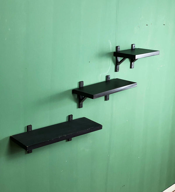 Walnut Finish Wooden Wall Shelf (Set Of 3) - D'DASS Store