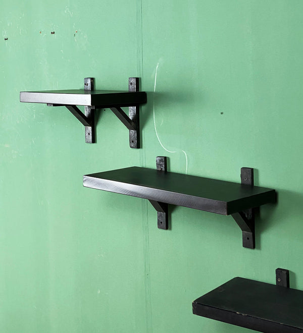 Walnut Finish Wooden Wall Shelf (Set Of 3) - D'DASS Store