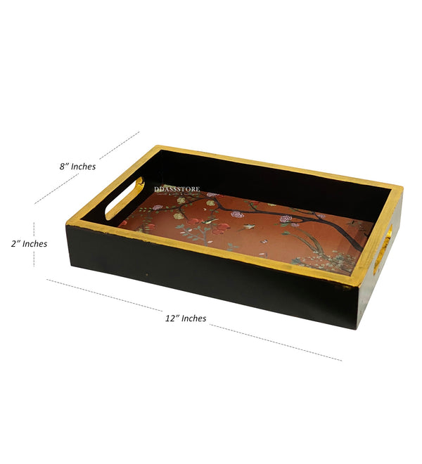 Floral Wooden Pooja Tray & Thali for Home Temple - D'DASS Store