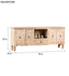 Distressed Rustic Solid wood HandCarved TV cabinet with Storage - D'DASS Store