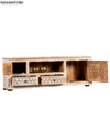 Distressed Rustic Solid wood HandCarved TV cabinet with Storage for Living Room - D'DASS Store