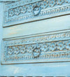 Distressed Blue Solid wood HandCarved TV cabinet with Storage for Living Room - D'DASS Store