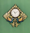 Decorative Ethnic Peacock Painted Wall Clock for Home | House Warming Gift