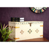 Ethnic Style Decorative Distressed Wooden Trunk & Storage Box