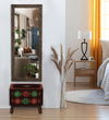 Hand Painted Solid Wood Dresser & Wall Mirror with Storage Cabinet