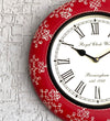 12" Decorative Ethnic Antique Handpainted Wall Clock for Home | House Warming Gift - D'DASS Store