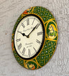 12" Decorative Ethnic Antique Handpainted Wall Clock for Home | House Warming Gift - D'DASS Store