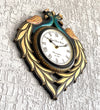 16" Decorative Ethnic Wooden Peacock Painted Wall Clock for Home | House Warming Gift) - D'DASS Store