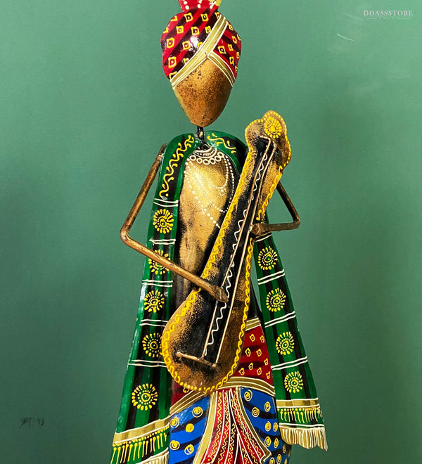 Multicolored 38" Inches Iron Decorative Musician | Aapno Rajasthan - D'DASS Store