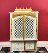 Wooden Home Temple & Puja Mandap with Cabinet Storage | DDASSWT3618_RGD - D'DASS Store