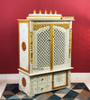 Wooden Home Temple & Puja Mandap with Cabinet Storage | DDASSWT3618_RGD - D'DASS Store