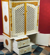 Wooden Home Temple & Puja Mandap with Cabinet Storage | DDASSWT3618_RGD - D'DASS Store