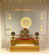 Wooden Home Temple & Puja Mandap with Cabinet Storage | DDASSWT3618_RGD - D'DASS Store