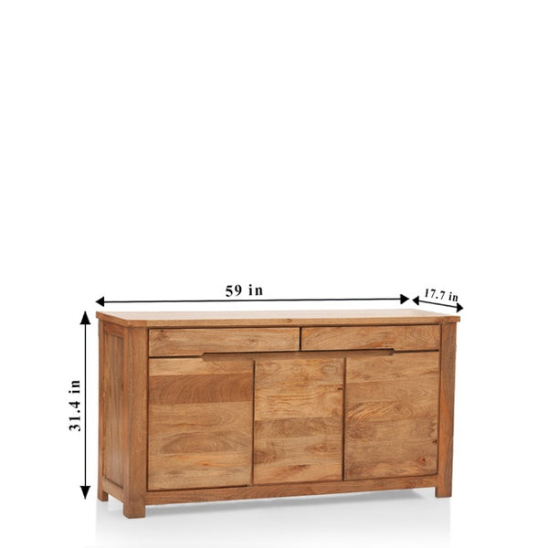 Natural Solid wood HandCarved Crockery unit for Kitchen - D'DASS Store