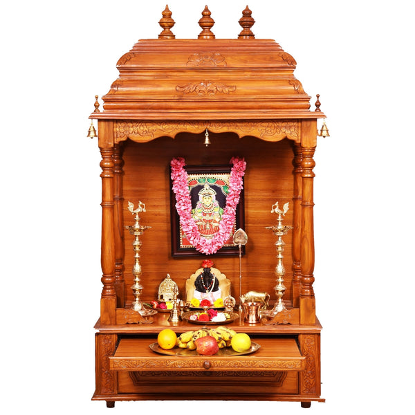 Navratri pujan essential -60" South Indian Style Saagwan Sheesham Wood Pooja Mandap