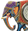 18" Decorative Ethnic Elephant Painted Wall Clock for Home | House Warming Gift - D'DASS Store