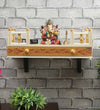 Red & Golden Wall Hanging Wooden Home Shelf temple for Pooja | Ganesh Chaturthi Special