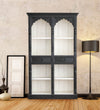 Rustic Black Wooden HandCarved Wardrobe & Almirah