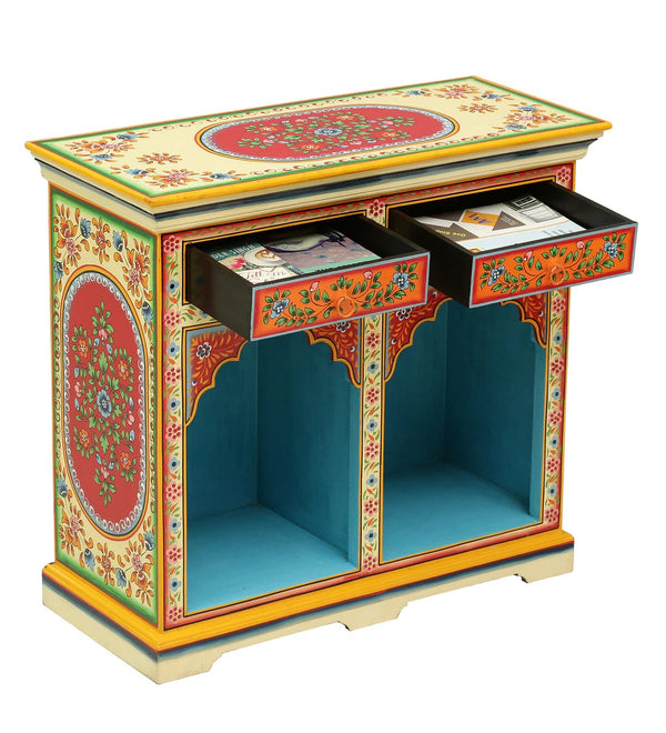 Vintage Era Wooden Handpainted Console & Side Table - D'DASS Store