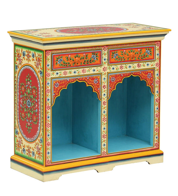 Vintage Era Wooden Handpainted Console & Side Table - D'DASS Store