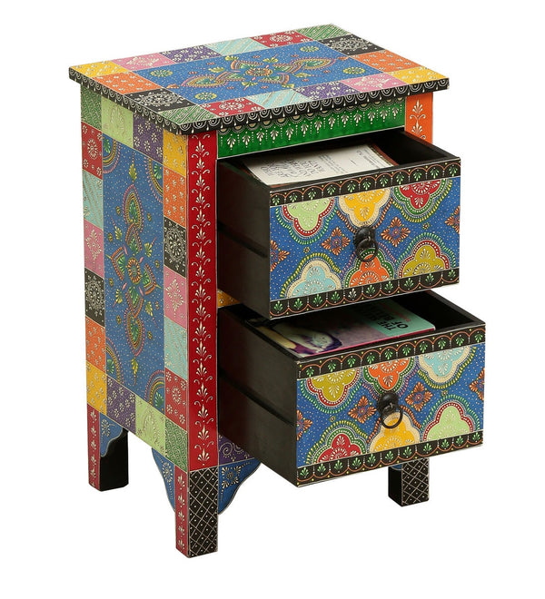 Bikaner Wooden Handpainted Console & Side Table - D'DASS Store
