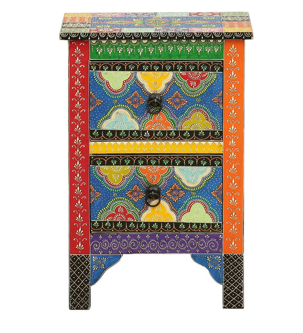 Bikaner Wooden Handpainted Console & Side Table - D'DASS Store