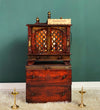 Wooden Pooja Temple & Puja Mandap with Cabinet for Home