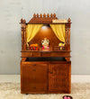 Wooden Pooja Temple & Puja Mandap with Cabinet for Home