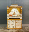 Wooden Pooja Temple & Puja Mandap with Cabinet for Home