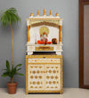 Wooden Pooja Temple & Puja Mandap with Cabinet for Home